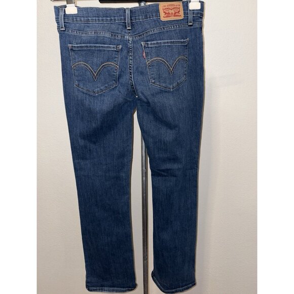 Levis 524 Bootcut Jeans Women 29 30X31 Blue Denim Stretch Low Rise - Picture 5 of 9